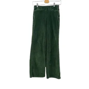 ModCloth The Boulder Wide Leg‎ Corduroy Pants In Olive Green Size 00 thumbnail 3