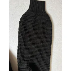 Zenana Black Waffle Knit V-Neck Balloon Sleeve Sweater TW-3418AB Medium thumbnail 5