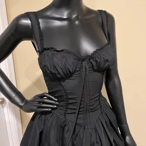 Fit and flare ruffle dress lace dress pleated mini dress summer elegrant dress thumbnail 5