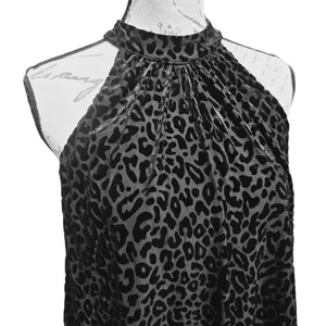 Altar'd State‎ -1610 Mock Neck Velvet Animal Print Sleeveless Top Small thumbnail 4