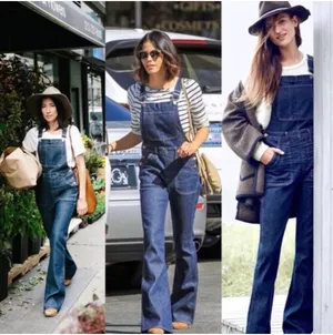 Madewell Flea Market Flare denim overalls thumbnail 2