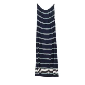 J.Crew Navy Blue Striped Strapless Maxi Dress Large Nautical Beach Summer thumbnail 4