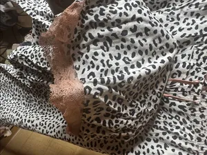 Victoria’s Secret Leopard Print Lace Trim Pajama Lounge Pants Size Small thumbnail 8