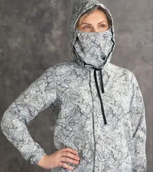 Leonisa Lightweight Windbreaker Jacket Raincoat Green‎ white Print Unisex l/xl thumbnail 1