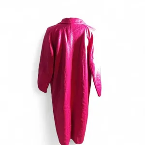 NWT American Vintage Fluorescent Pink Wool Long Blazer Coat with Notched Lapel‎ thumbnail 3