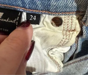 7 For All Mankind Luxe Vintage High Waist Josefina Light Blue Size 24 thumbnail 6