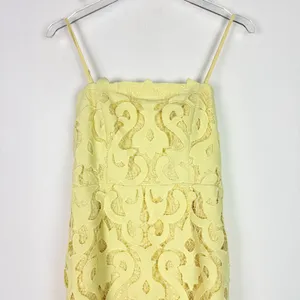 Bardot Lina Lace Sheath Dress Sleeveless Yellow Size 6 Small S EUC thumbnail 3