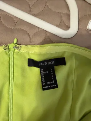 Forever 21 Neon Lime Strapless Mini Swim Cover-Up thumbnail 5