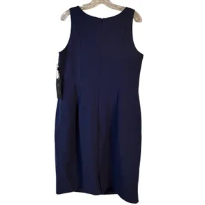 Mynt 1792 Patriot Blue Colorblock Box Pleat Sheath Dress Plus‎ Size 14W NWT thumbnail 2