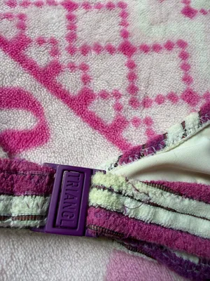 Triangl Purple and White Striped Scoop Terry Bikini Set thumbnail 7