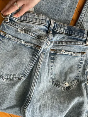 ☀️3/$25 Abercrombie & Fitch Jeans 90s Straight Ultra High Rise ripped jeans 4 thumbnail 6