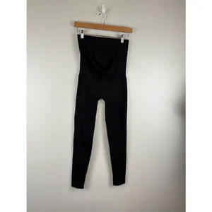 BLANQI Maternity Side Pockets Leggings Black High Waist Size Medium thumbnail 2