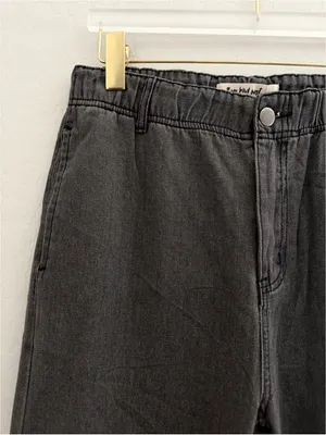 NWT Three Bird Nest Simply You Wide Leg Jeans washed black high-rise Boho Size L thumbnail 7