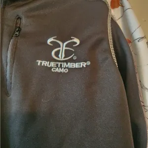 TrueTimber Women's snow Camo HTC Performance 1/4 Zip Pullover Sz medium Black thumbnail 3