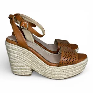 RESTRICTED BRAND Jute Platform Espadrille Wedge Sandal Sz 7 thumbnail 3
