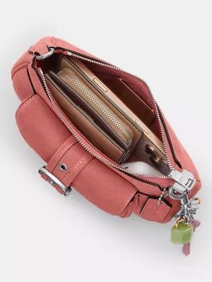 Coach CDB12 Ashton Mini Shoulder Bag Crossbody Handbag Pink/Silver thumbnail 3