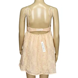 FOR LOVE & LEMONS Frances Cutout Eyelet Mini Dress, Orange, XS thumbnail 9
