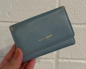 Saint Laurent vintage keyholder wallet in blue thumbnail 1