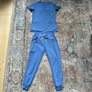Figs Set Casma 3 Pocket Shirt and Zamora Jogger Pants Scrub Size XXS Petite Ceil thumbnail 11