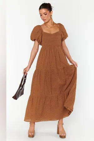 SHOW ME YOUR MUMU Joanna Maxi Dress In Brown thumbnail 5