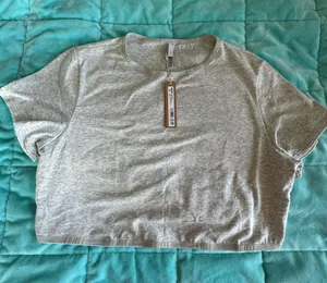 SKIMS Cotton Logo Super Cropped T Shirt thumbnail 1