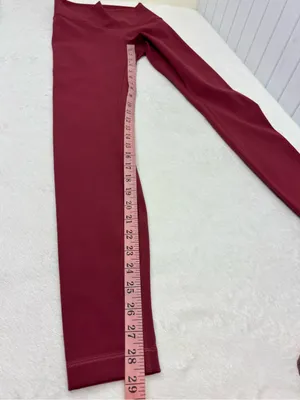 lululemon athletica High-Rise Burgundy Workout Leggings Size 4 thumbnail 7