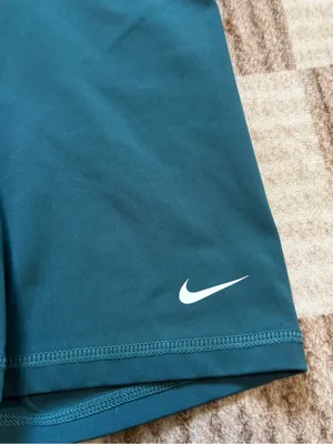 Nike Pro High Rise Compression Shorts Size Medium Women’s Teal Blue Athletic thumbnail 5