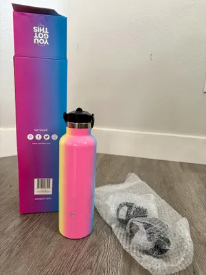 The Iron Flask 20 oz. Rainbow Vacuum Stainless Pink thumbnail 1