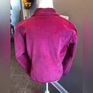 Gorgeous Fuchsia Corduroy Jacket Blazer Coat Y2K from Cato Size Large thumbnail 8