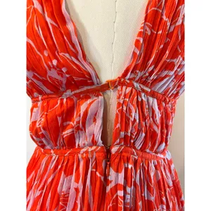 Astr The Label Pascadero Orange Abstract Maxi Gown Dress Size XS thumbnail 15