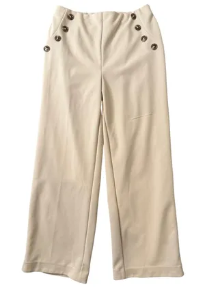 Jules & Leopold High Waist Wide Leg Sailor Pants Size S Button Front Nautical thumbnail 1