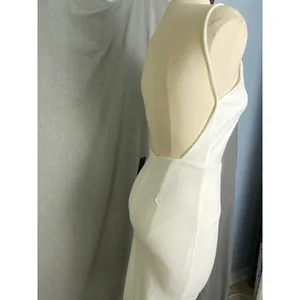 NWT‎ Lulus White Backless Slit Party Dress LWD Formal S thumbnail 2