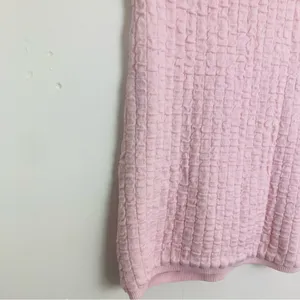 Free People Beach short and sweet textured knit pale ballet pink mini dress. L thumbnail 4