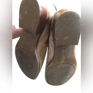 Lauren Ralph Lauren Mehira Leather Suede Booties Sz. 7.5 Tan Brown Equestrian thumbnail 7