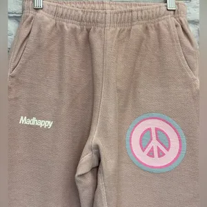 Madhappy Sweatpants Terry Pink Peace size XS NEW W/ Manufacturer Flaws thumbnail 3