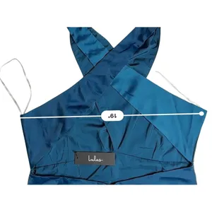 Lulu's Truly Picturesque Dark‎ Blue Teal Open Back Dress XL Cocktail Wedding NWT thumbnail 7