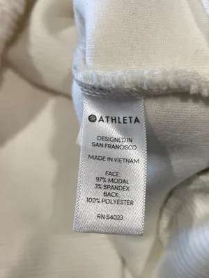 Athleta Nirvana Sherpa Funnel Neck Sweatshirt Cream Size L Athleisure Neutral thumbnail 4