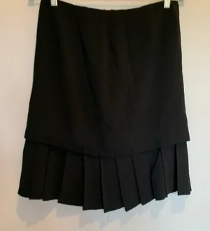 Carlisle Black Skirt with Pleated Layer thumbnail 1