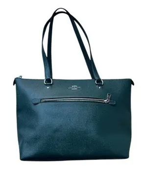Coach Gallery Tote‎ Crossgrain Leather Shoulder Bag Purse 79608 Dark Teal thumbnail 1