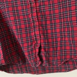 Vintage 90s Red Plaid‎ Outsoorsy Barn Chores Western Cotton Button Up Shirt M thumbnail 6