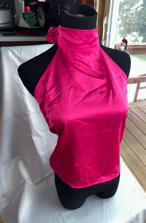 Sincerely Jules Hot Pink Halter thumbnail 1