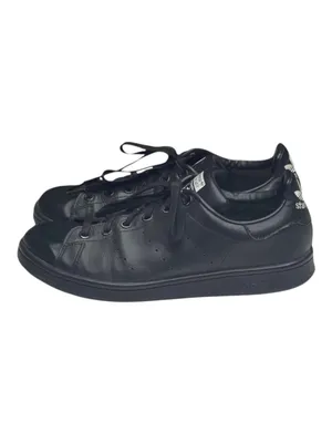 adidas ★ Stan Smith Low Profile Sneaker Tennis Shoes ★ Black Vegan Leather ★ 7M thumbnail 6