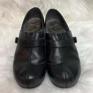 Dansko Heeled‎ Clogs Leather Black EU37 B47 thumbnail 2