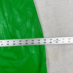 Amanda Uprichard Emilee Faux Leather Mini Dress Green‎ Sleeveless Sweetheart S thumbnail 8
