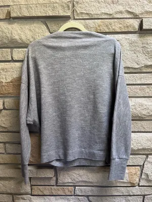 Free People We The Free Nikala Dolman Sweatshirt Zipper Top Grey Medium thumbnail 5