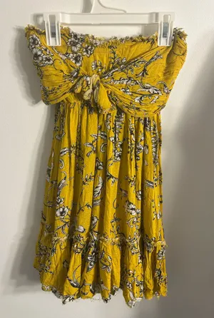Skylar + Madison Yellow Floral Mini Dress thumbnail 1