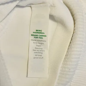 201 | NWOT Aerie Real Good Womens XS Ribbed High Neck Halter Crop‎ Top White thumbnail 4