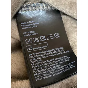 H&M Women's Brown Fleece Full Zip Hoodie Hooded Long Sleeve Sweatshirt Top XL thumbnail 4
