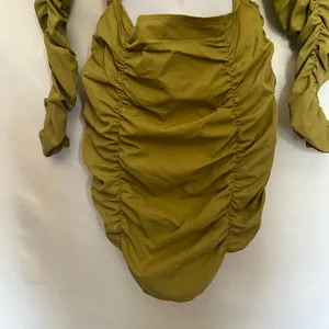PrettyLittleThing Y2K CutOut Bodycon Dress Sz 4 Club Ruched Party Olive Indie thumbnail 15