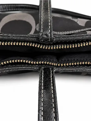 Coach Signature Black & Silver Jacquard Tote Bag – Style F20429 thumbnail 7